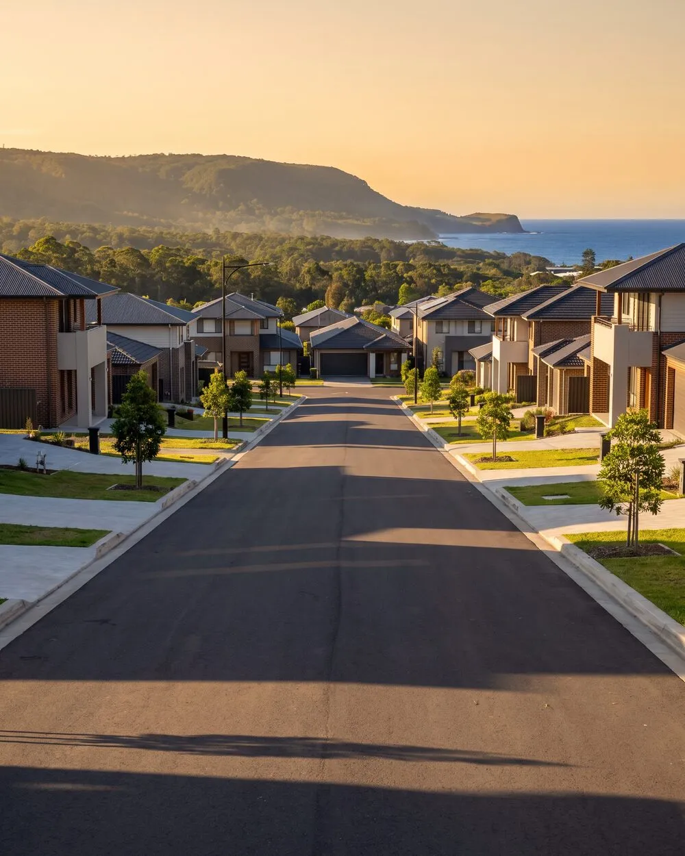 New estate homes near the water in the southern Illawarra